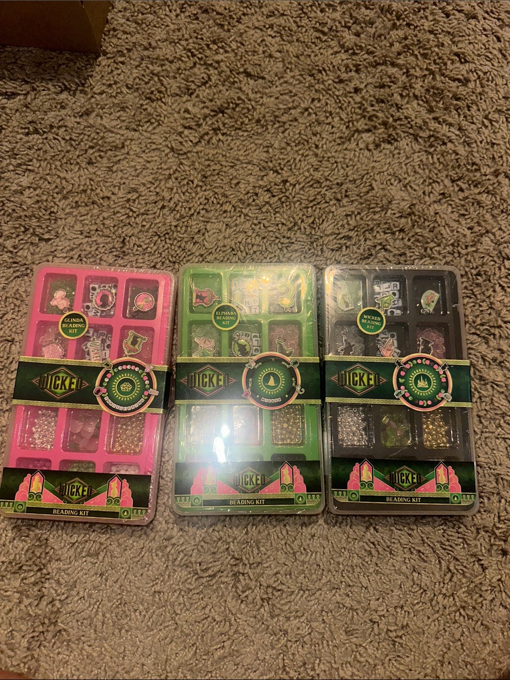 Wicked Beading Kit Trio - Pink, Green, Black shipping included